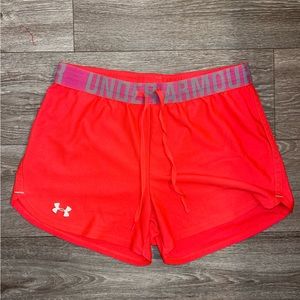 Under Armour Women’s Athletic Shorts, Pink, size: Small